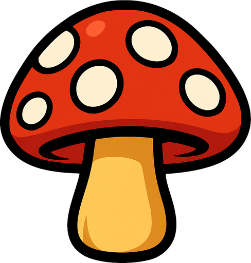 hongo.
In-Game asset.  2d.  High contrast.  No shadows