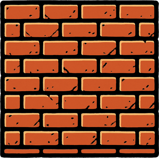 brick wall.
In-Game asset.  2d.  High contrast.  No shadows