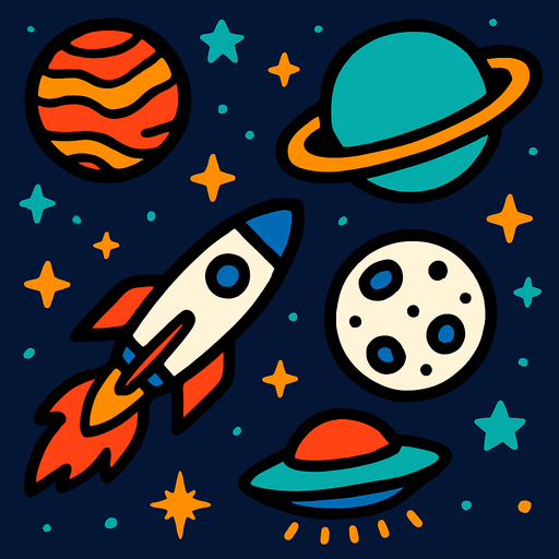 araka plan olarak uzay teması olsun.
In-Game asset.  2d.  High contrast.  No shadows