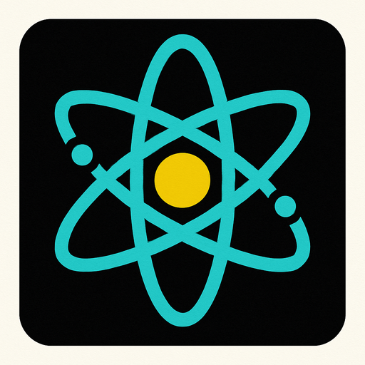 Atomic symbol.
In-Game asset.  2d.  High contrast.  No shadows