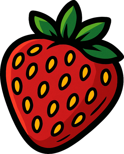 Çilek.
In-Game asset.  2d.  High contrast.  No shadows