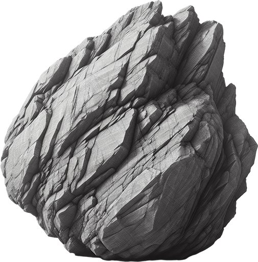 large rock.
Single Game Texture.  In-Game asset.  2d.  Blank background.  High contrast.  No shadows