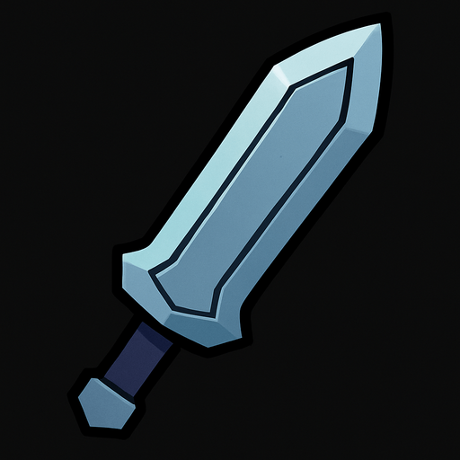 Sword blade.
In-Game asset.  2d.  High contrast.  No shadows