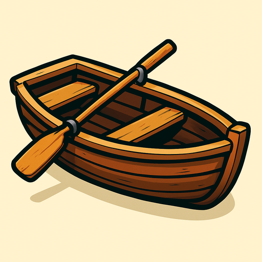 Boat.
In-Game asset.  High contrast.  No shadows. 2D