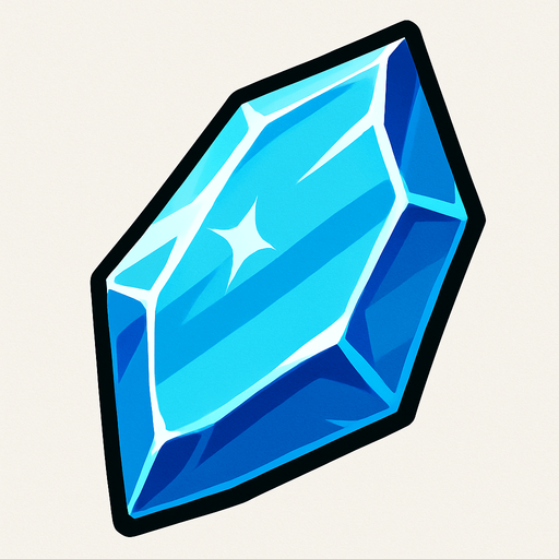 Льдинка как стеклышко.
In-Game asset.  2d.  High contrast.  No shadows