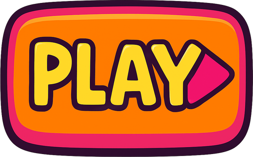 Button play.
In-Game asset.  High contrast.  No shadows