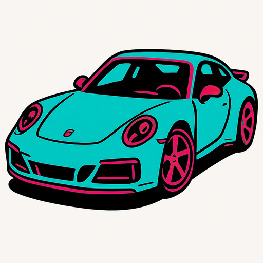 porsche.
In-Game asset.  2d.  High contrast.  No shadows