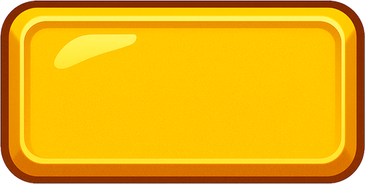 golden button horizontal.
In-Game asset.  2d.  High contrast.  No shadows