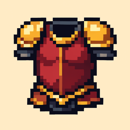 armor pixel art.
In-Game asset.  2d.  High contrast.  No shadows
