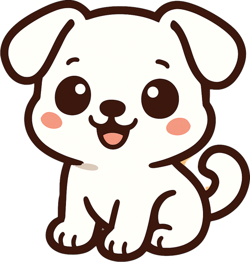 Make a white dog SOOOOOO CUTE.
In-Game asset.  2d.  High contrast.  No shadows