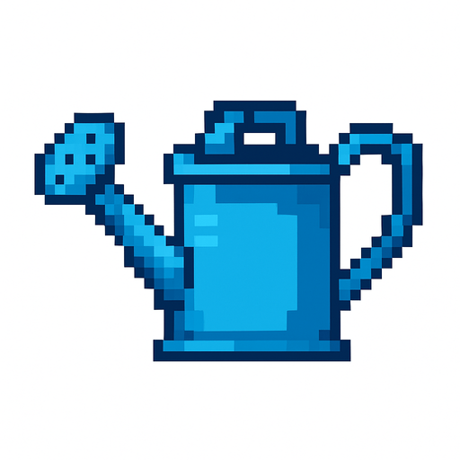 regadera de pixeles.
In-Game asset.  2d.  High contrast.  No shadows