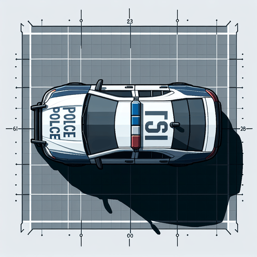 top down trafic car cop
Single Game Texture.  In-Game asset.  2d.  Blank background.  High contrast.  No shadows
