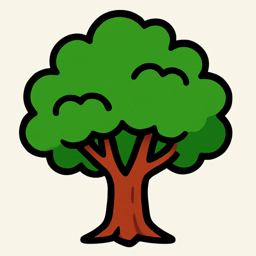 Tree 2d.
In-Game asset.  2d.  High contrast.  No shadows