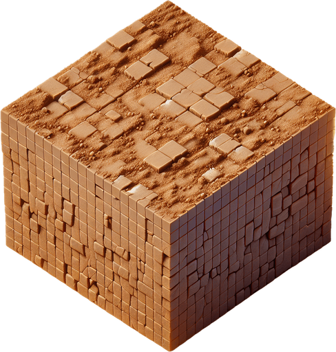 simple straight square light brown soil.
Zenith view. Video game style. High definition.