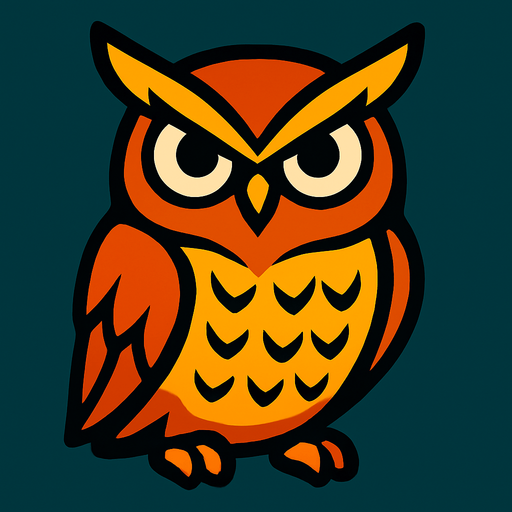 Owl.
In-Game asset.  2d.  High contrast.  No shadows