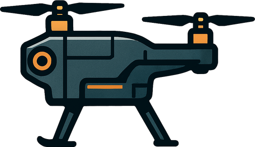drone side view.
In-Game asset.  2d.  High contrast.  No shadows