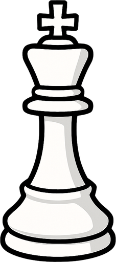 White King Chess.
In-Game asset.  2d.  High contrast.  No shadows