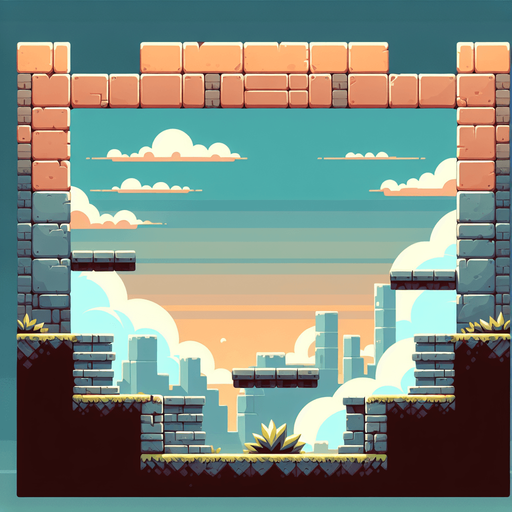 2D Platformer Background..
Single Game Texture. In-Game asset. 2d. Blank background. High contrast. No shadows.