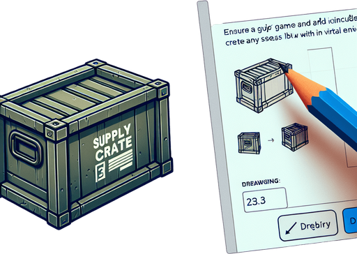 supply crate.
Single Game Texture.  In-Game asset.  2d.  Blank background.  High contrast.  No shadows
