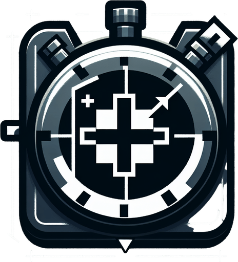 Stop watch with a big +1 sign.
Single Game Texture. In-Game asset. 2d. Blank background. High contrast. No shadows.