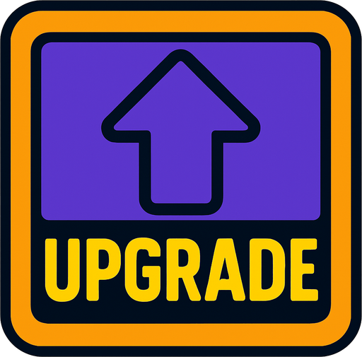upgradeIndicator.
In-Game asset.  2d.  High contrast.  No shadows