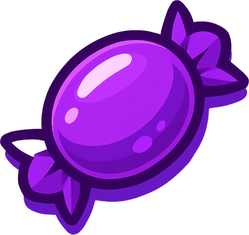 candy purple.
In-Game asset.  2d.  High contrast.  No shadows