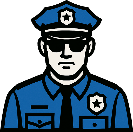 police.
In-Game asset.  2d.  High contrast.  No shadows