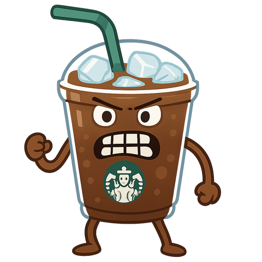 buzlu bir americano ama stabucks kahvesi çevresi beyaz olsun içinde çok buz olsun  No background. Transparent background. Blank background. No shadows. 2d. In-Game asset. flat