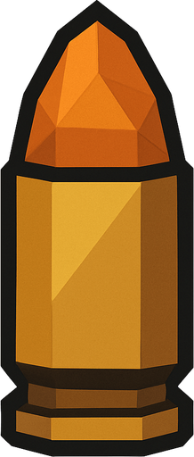 give me a low polly bullet look under.
In-Game asset.  2d.  High contrast.  No shadows