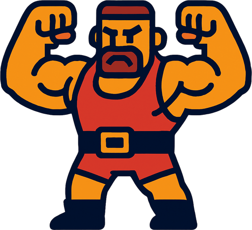 Stronge.
In-Game asset.  2d.  High contrast.  No shadows