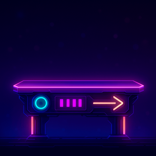 Neon cyberpunk futuristic glowing side-view 2d platformer style platform flat top