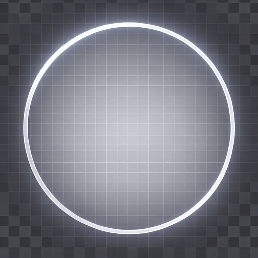 I'd like a top down image of a super fine and thin white empty cicular band on a transparent background. It should be flatly white and with no other details, and of course perfectly round with blank space in the center. The band's width should be less than one percent of the width of the circle itself, as if a 1 cm band were laid out in a circle with a diameter of 100 cm.
Single Game Texture. In-Game asset. 2d. Blank background.