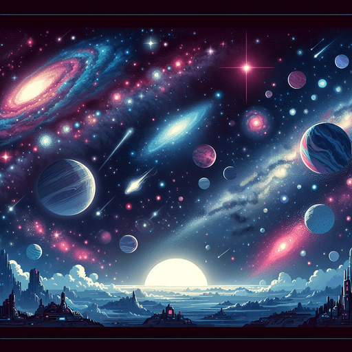 make a space type background.
Single Game Texture. In-Game asset. 2d. Blank background. High contrast. No shadows.