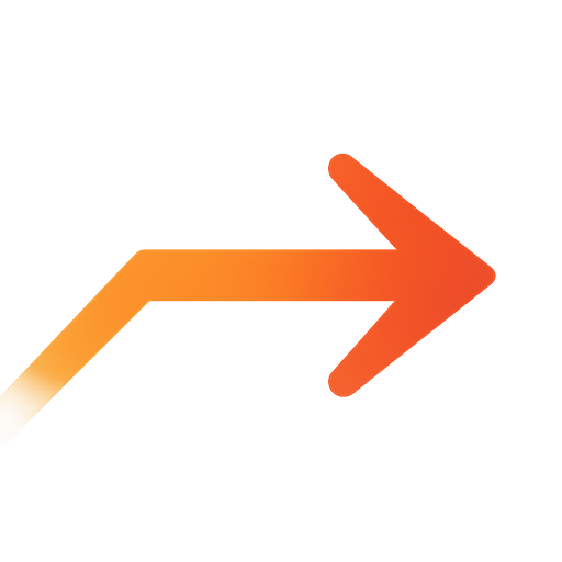 arrow pointing to the right like on a stock market ticker.
No shadows