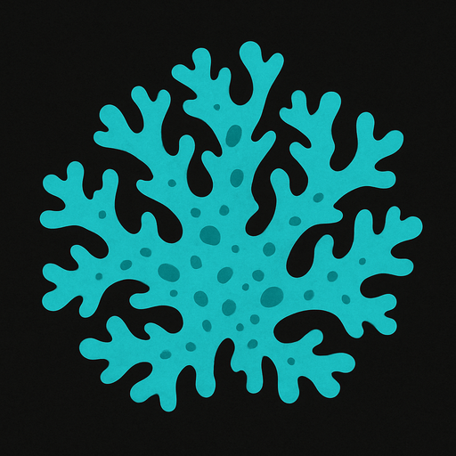 make a cyan lichen.
In-Game asset.  2d.  High contrast.  No shadows. very simple