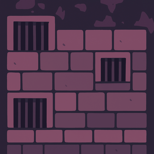Background for dark hell themed puzzle game. Pastel colors, flat shaded, vector art. Blocks. Depressed. dark prisons
Single Game Texture. In-Game asset. 2d. Blank background. High contrast. No shadows.