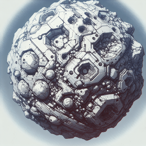 Space rock.
Single Game Texture. In-Game asset. 2d. Blank background. High contrast. No shadows.