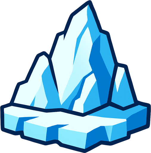 glacierbg block.
In-Game asset.  2d.  High contrast.  No shadows