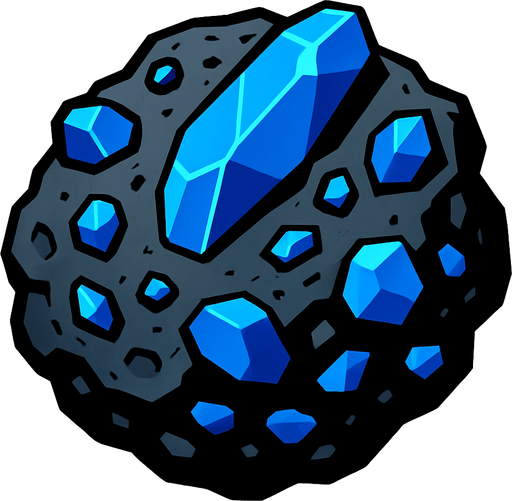 asteroid manganese - yazısız.
In-Game asset.  2d.  High contrast.  No shadows