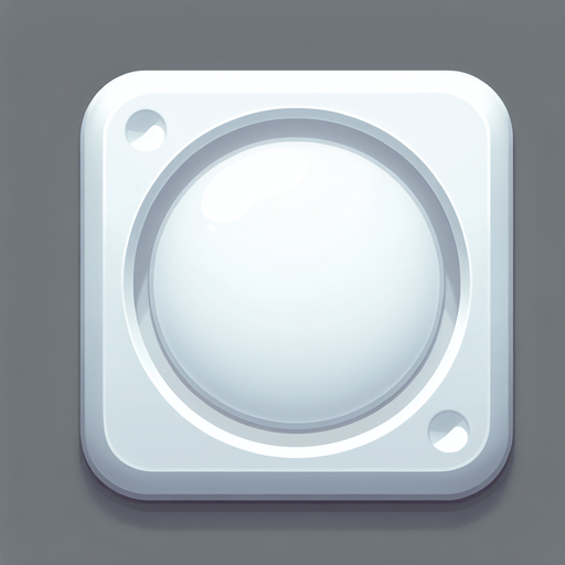White square with round corners 
Single Game Texture. In-Game asset. 2d. Blank background. High contrast. No shadows.