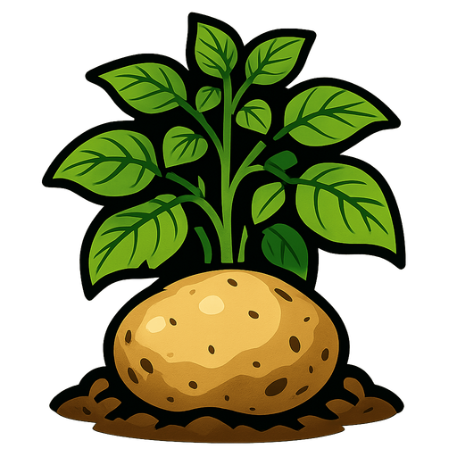 potato growth stage final.
In-Game asset.  2d.  High contrast.  No shadows