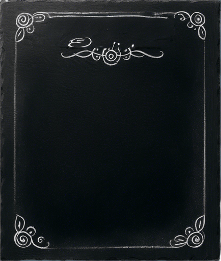 Small Title "ELIXIR" handwritten in chalk. aligned top