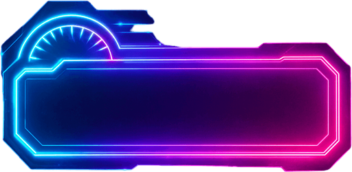 Neon cyberpunk blank empty videogame meter hologram glowing