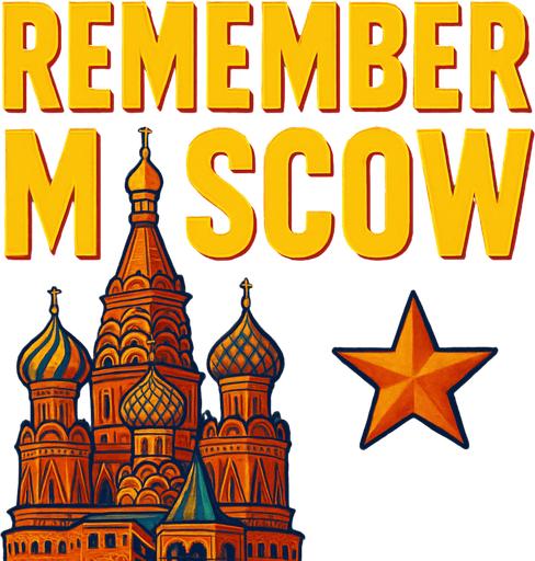 Can you improve the image of the church cupula on the left of moscow and make a full church slavic style the height of the letters of moscow?