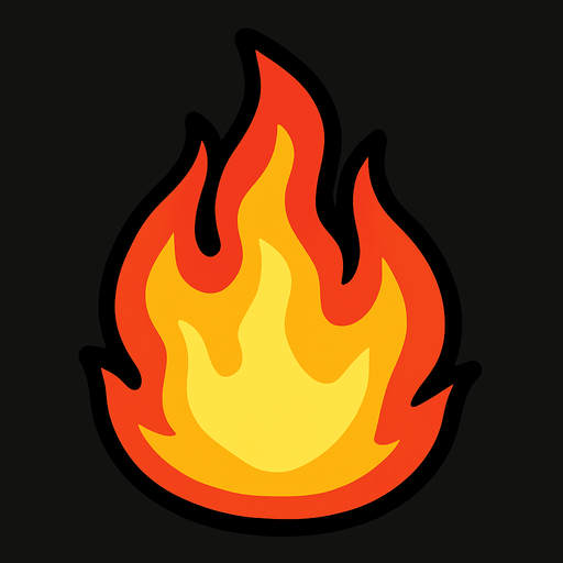 Flame.
In-Game asset.  2d.  High contrast.  No shadows