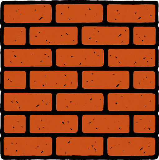 Brick wall.
In-Game asset.  2d.  High contrast.  No shadows