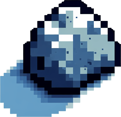 top down view of pixel art rock.
Single Game Texture.  In-Game asset.  2d.  Blank background.  High contrast.  No shadows