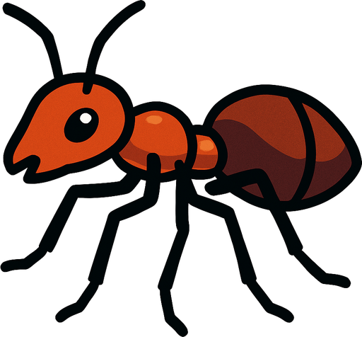 Fourmi.
In-Game asset.  2d.  High contrast.  No shadows