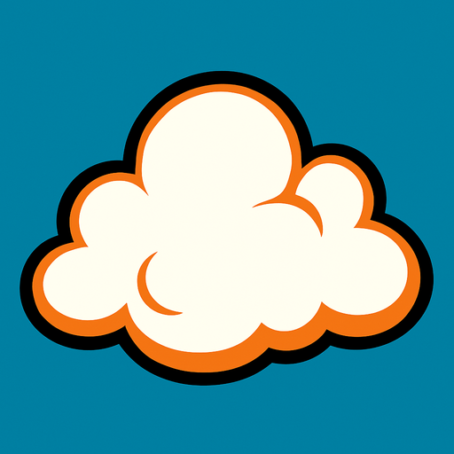 cloud.
In-Game asset.  2d.  High contrast.  No shadows