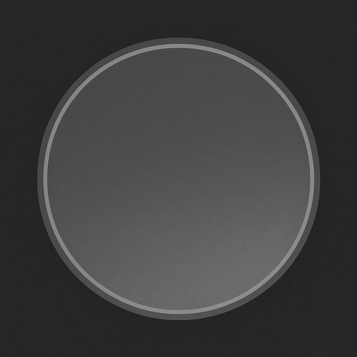 mostly transparent grey circle.
In-Game asset.  2d.  High contrast.  No shadows